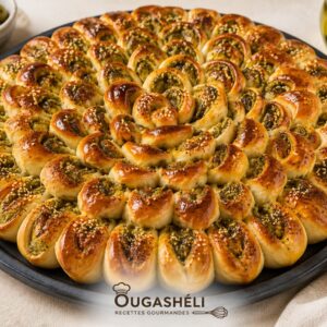 La rosace de pain à la tapenade verte